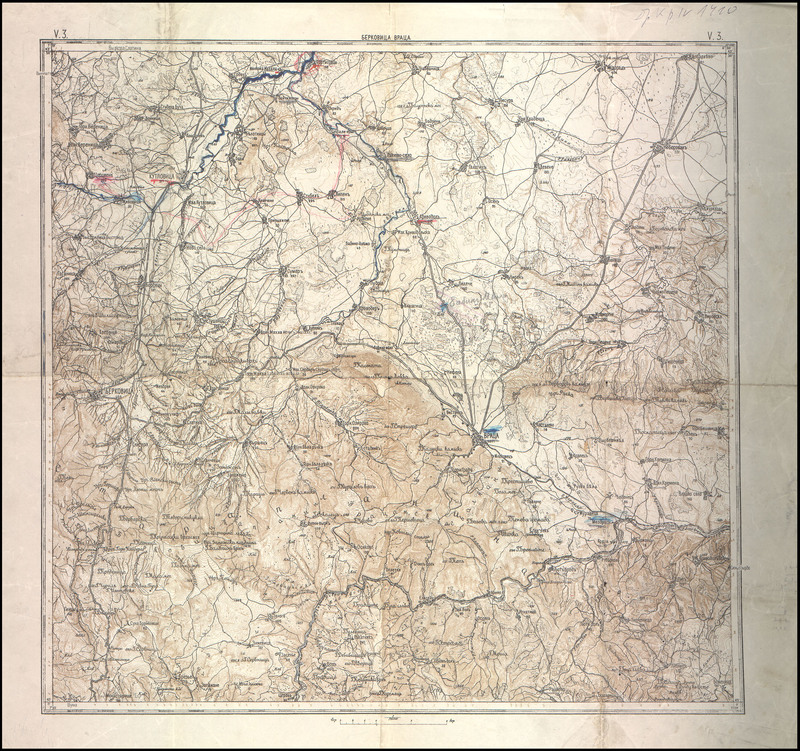 Карта части Балканскаго полуострова обнимающей весь театр войны 1877-1878 г.