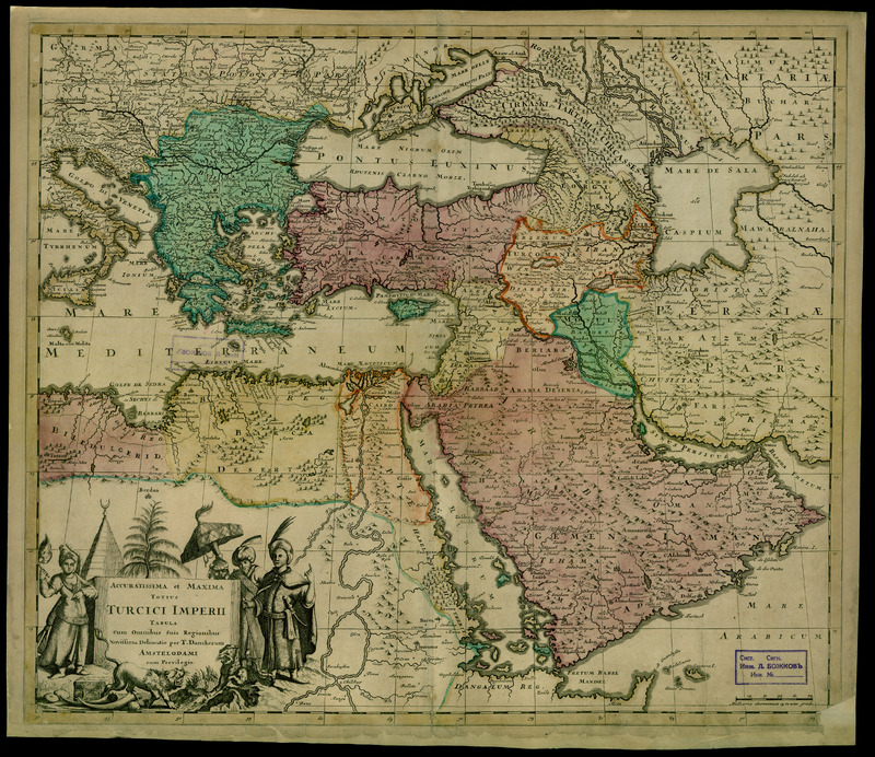 Accuratissima et Maxima Totius Turcici Imperii Tabula cum Omnibus Suis Regionibus Novissima Delineatio per T. Danckerum