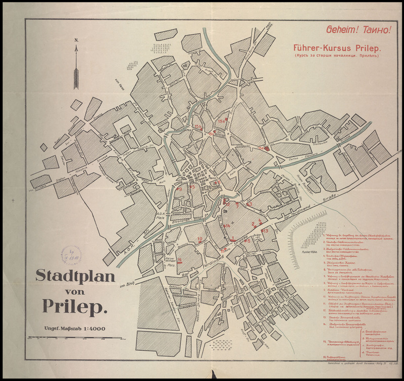 Stadtplan von Prilep