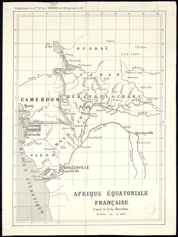 Afrique equatoriale francaise d'apres la carte Barrlier