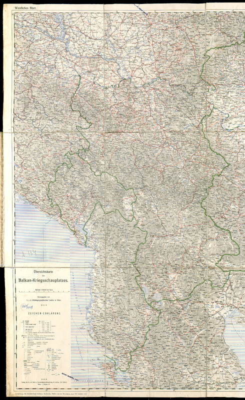 Ubersichtskarte des Balkan-Kriegsschauplatzes