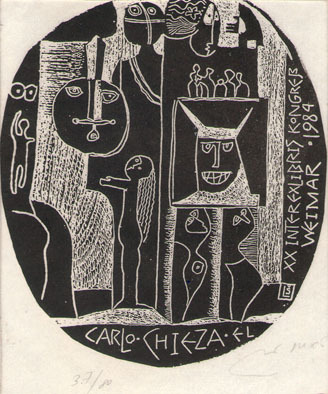 EL Carlo Chieza. XXI Interexlibris kongres Weimar 1984