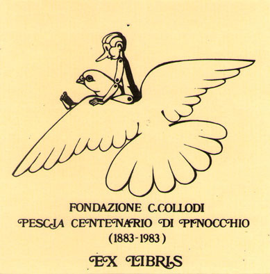 Exlibris Fondazione C. Collodi Pescia centenario di Pinocchio (1883- 983)