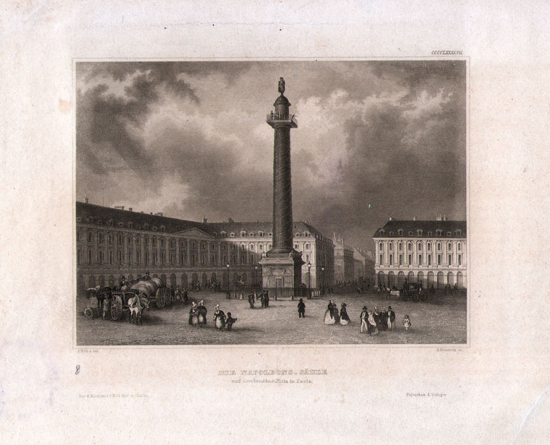 Die Napoleons-Saule auf dem Vendome-Platz in Paris