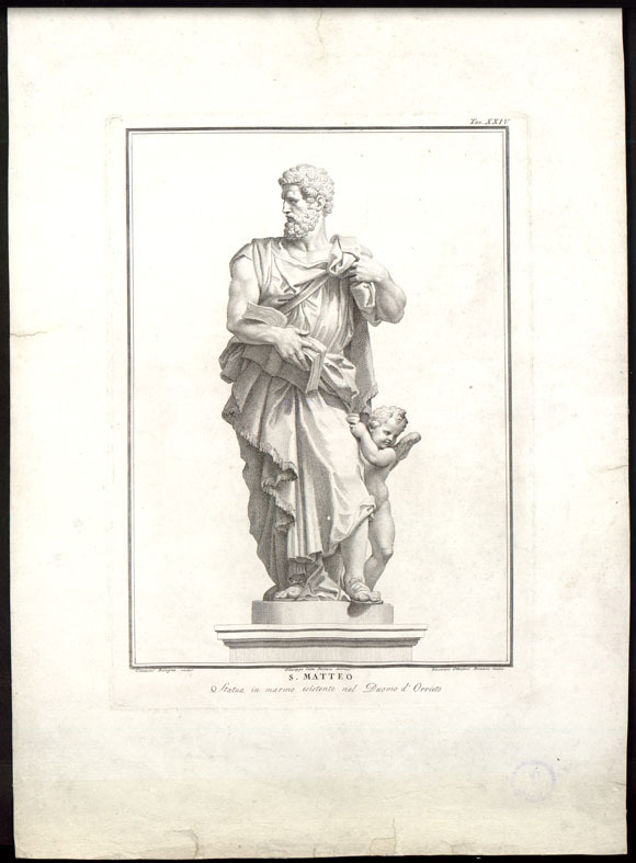 San Matteo, statua in marmo dell apostolo Matteo nel Duomo di Orvieto