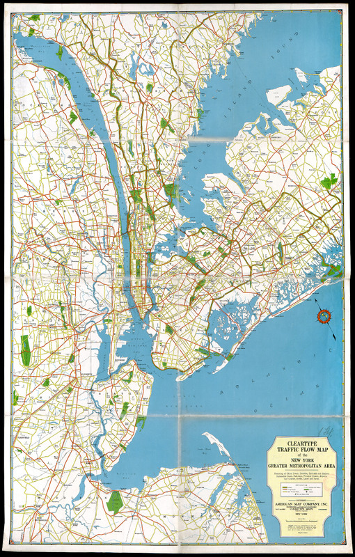 Cleartype traffic flow map of the New York greater metropolitan area