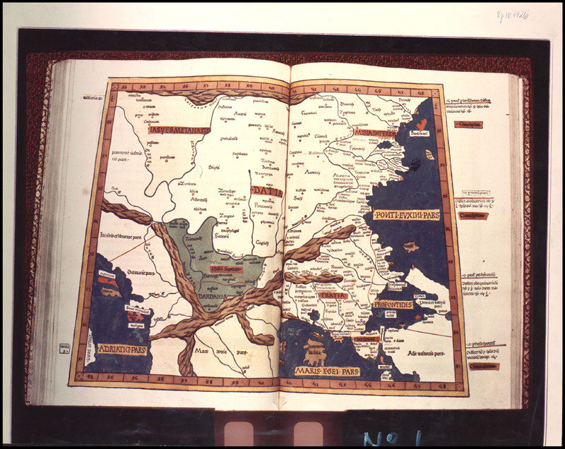 Карта на Балканите от Cosmographia