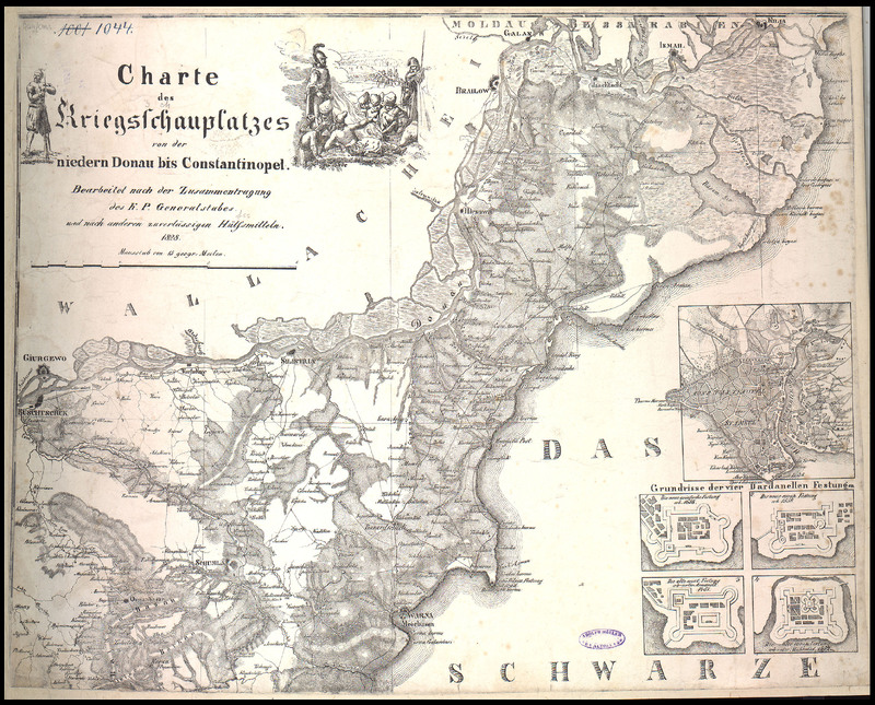 Charte des Kriegsschauplatzes von der niedern Donau bis Constantinopel