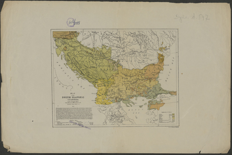 Map of the south slavonic countries