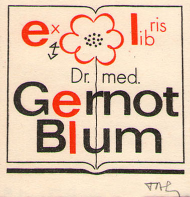 Exlibris Dr. med. Gernot Blum