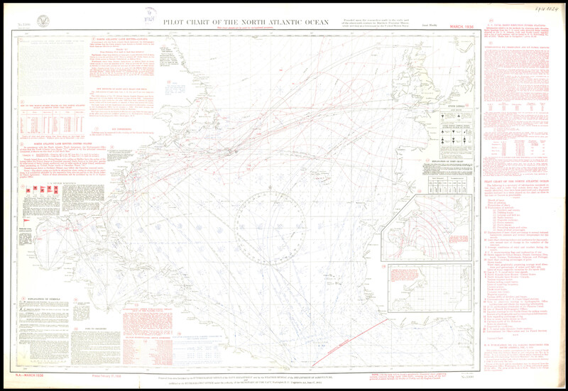 Pilot chart of the North Atlantic ocean