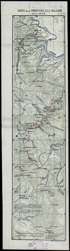 Carte de la frontiere S.C.S. - Bulgare