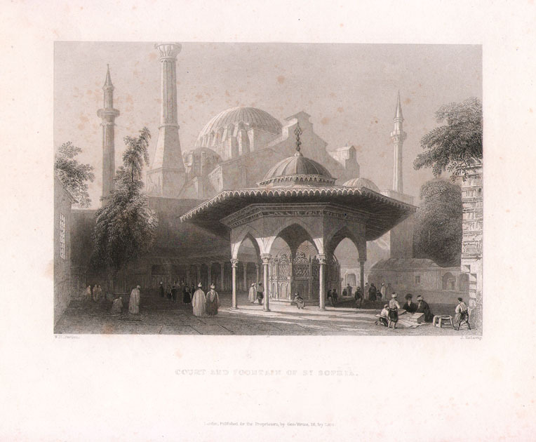 Court and Fountain of St. Sophia, Istanbul