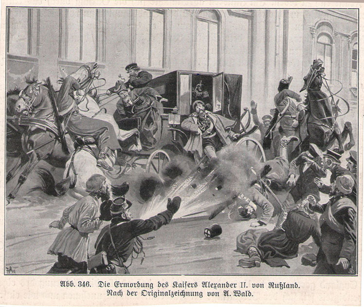 Die Ermordung des Kaisers Alexander II von Russland