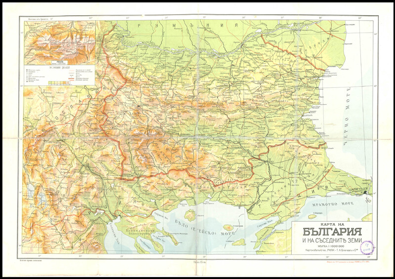 Карта на България и на съседните земи