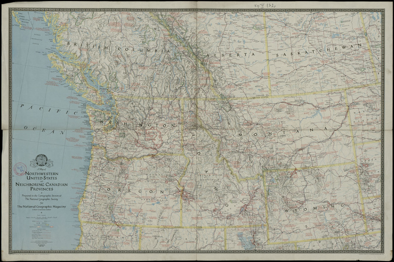 A Map of Northwestern United States and Neighboring Canadian Provinces