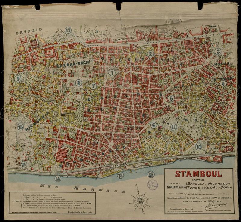 Jacques Pervititch's maps of Istanbul-Besiktas