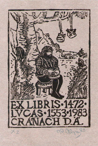 Exlibris Lucas Cranach D. A. 1472 -1553