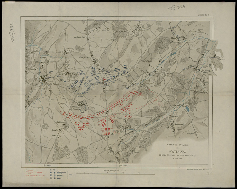 Champ de Bataille de Waterloo vu de la  Belle-Alliance ou de Mont St Jean 18 juin 1815