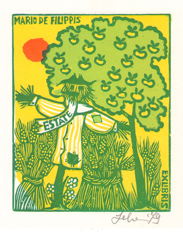 Exlibris Mario de Filippis. Estate