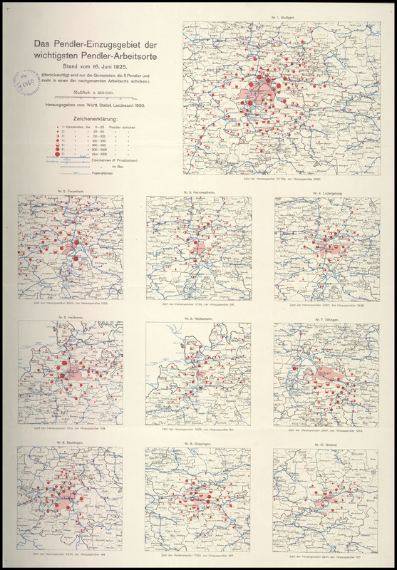 Das Pendler-Elnzugsgebiet der wichtingst ten Pendler-Arbeitsorte.