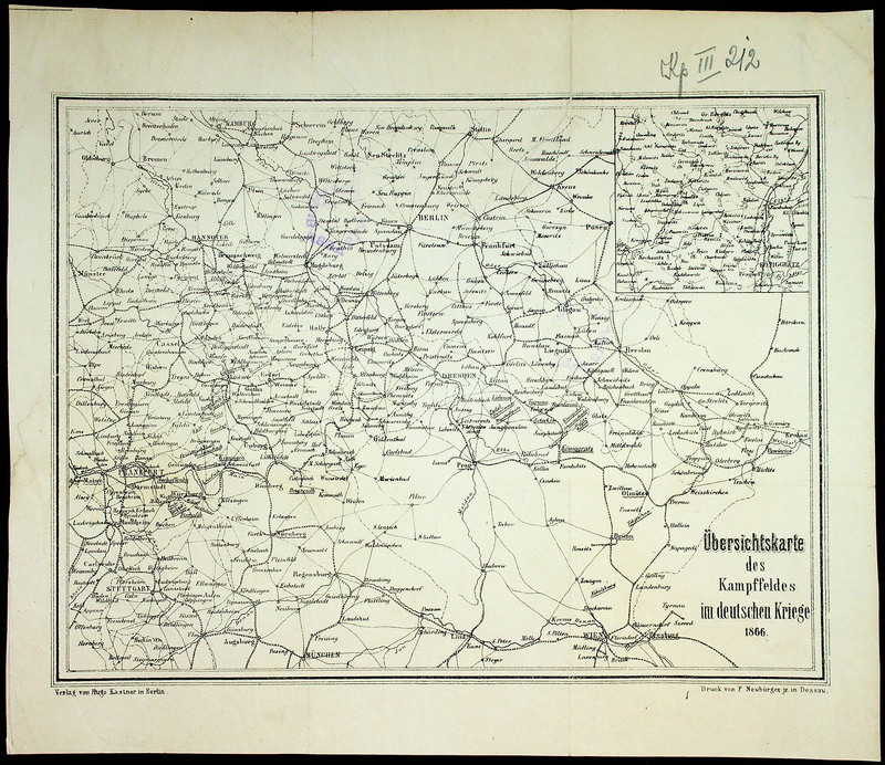 Ubersichtskarte des Kampffeldes im deutschen Kriege 1866