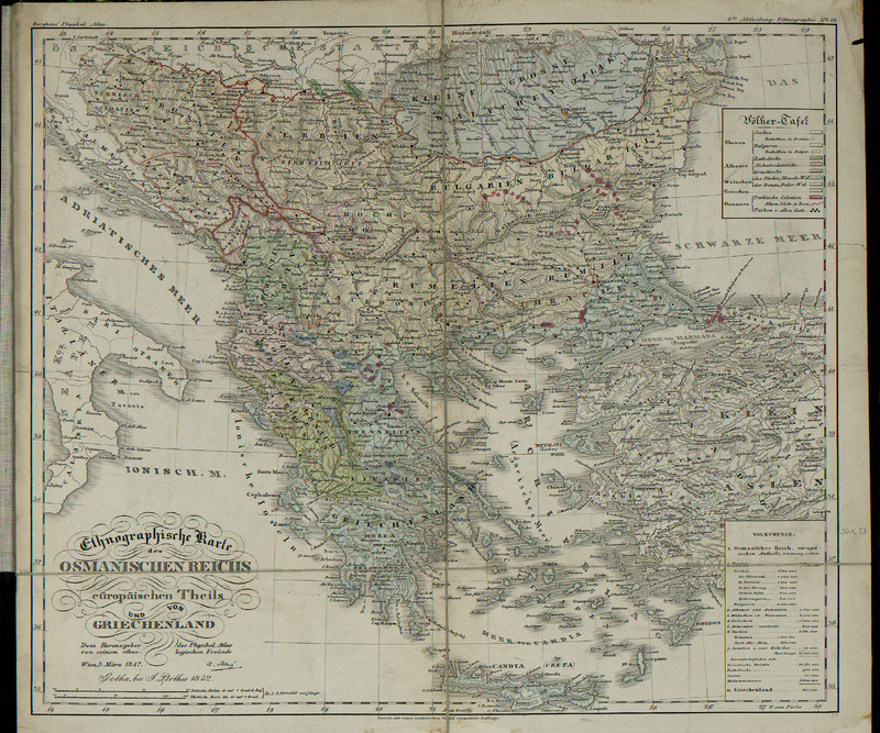 Ethnographische Karte des Osmanischen Reichs europaischen Theils und von Griechenland