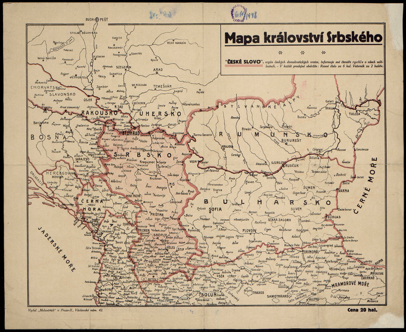 Mapa kralovstve Srbskeho