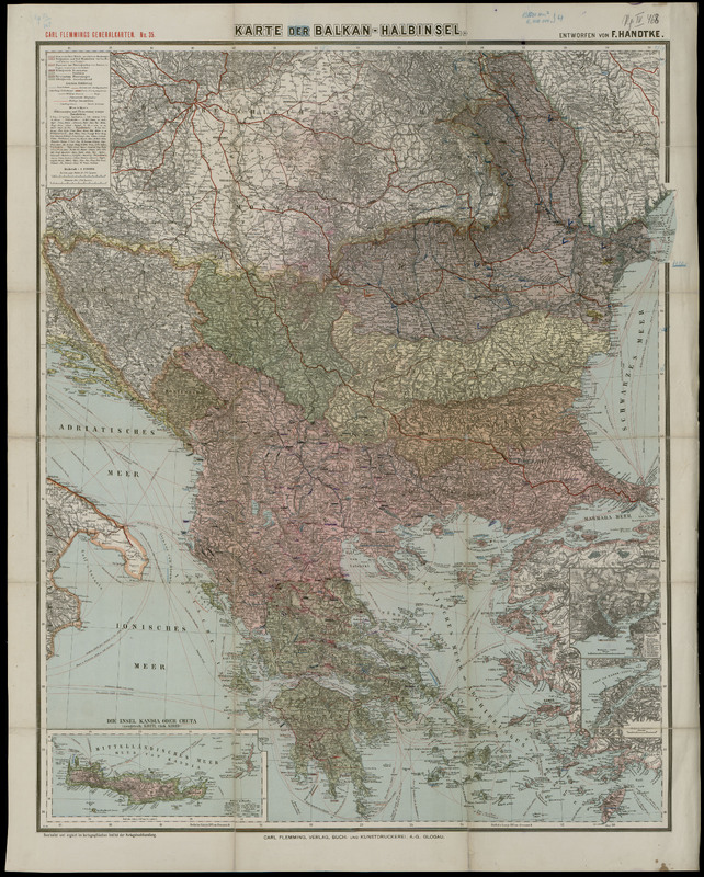 Karte der Balkan-Halbinsel