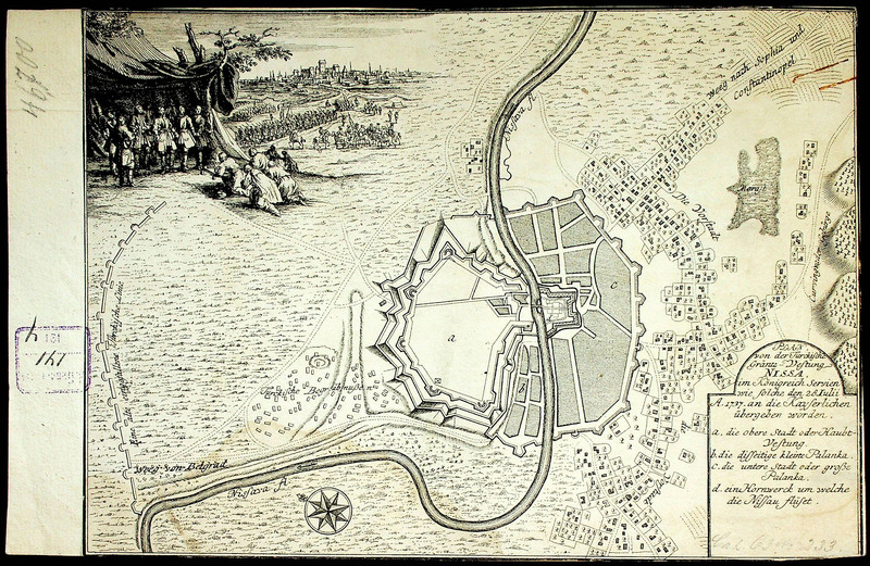 Plan von der Turckische[n] Grantz-Vestung Nissa, im Konigreich Servien wie solche den 28. Iulii A. 1737 an die Kayserlichen ubergeben worden