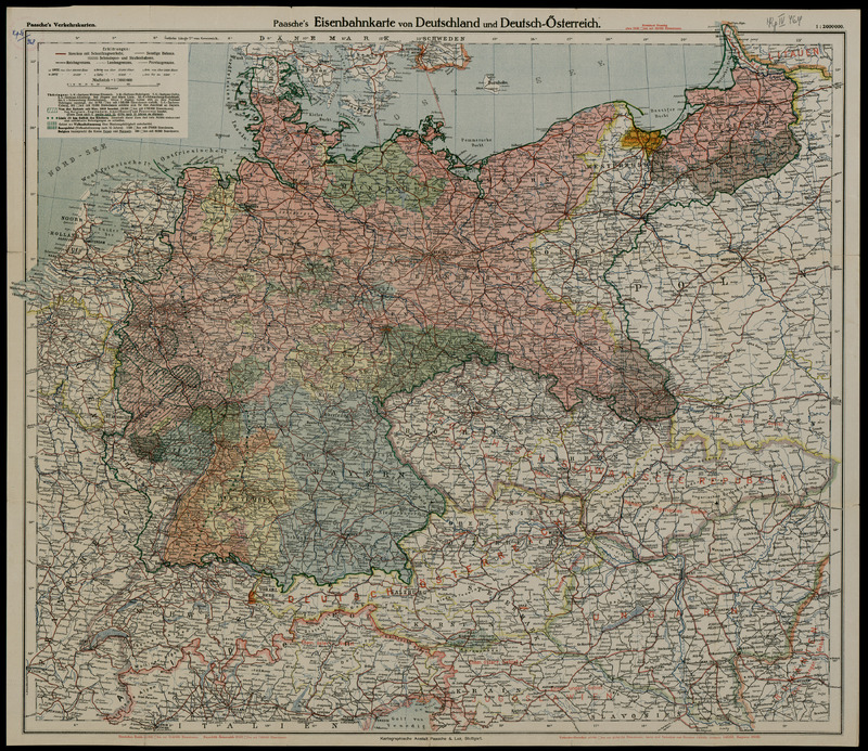 Eisenbahnkarte Deutsch-Osterreich