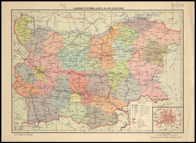 Административна карта на НР България