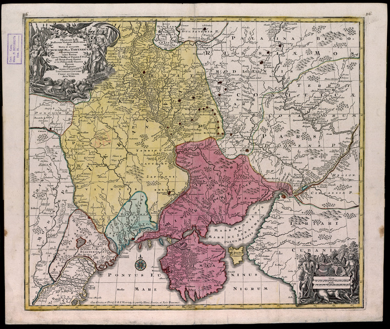 Theatrum belli Russorum victoriis illustratum sive Nova et accurata Turcicarum et Tartaricum provinciarum intra fluvios Tyras f. Niester et Tanaim f. Don, ad oram Ponti Euxini et in Pelopon[n]eso Taurica sitarum: cum gratia et privil. S. R. I. vicariat[