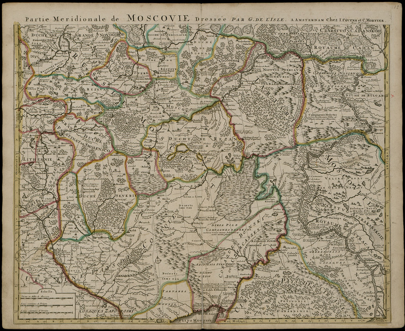 Partie mеridionale de Moscovie, dressеe par G. de L Isle
