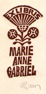 Exlibris Marie Anne Gabriel