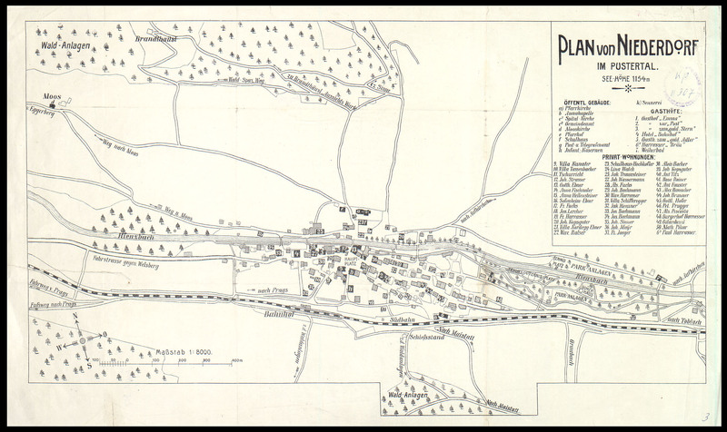 Plan von Niderdorf im Pustertal