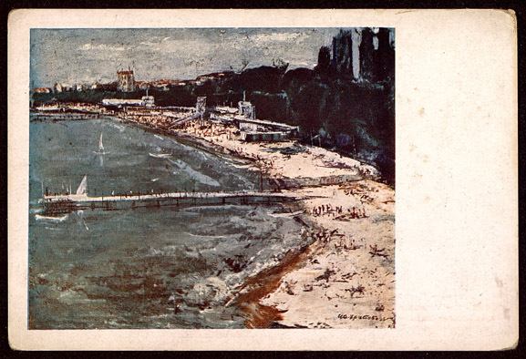 Плажът на гр. Варна. Varna der Strand. Varna - La Plage