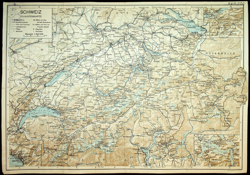 Schweiz. Touristenkarte