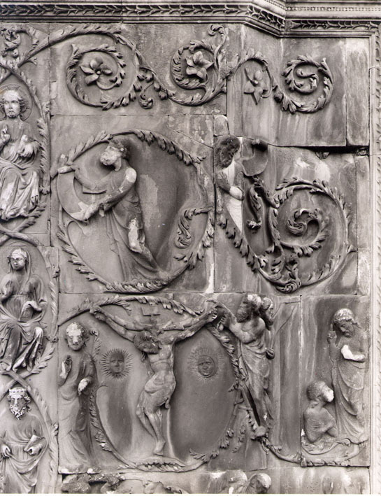 Facciata della Cattedrale-Orvieto. Dettaglio del secondo Pilone con fatti del Nuovo testamento.