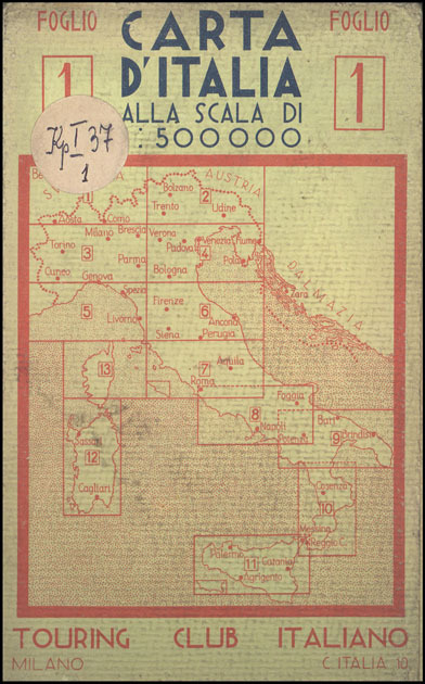 Carta de Italia. FOGLIO 1-2-3.
