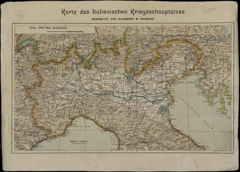 Karte des Italienischen Kriegsschauplatzes