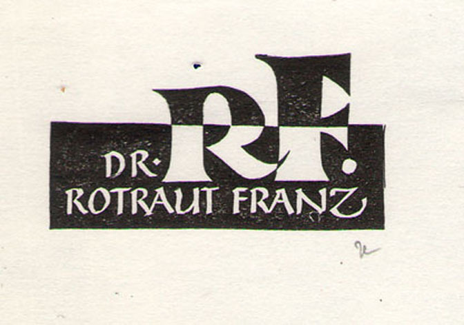 Exlibris dr. Rotraut Franz