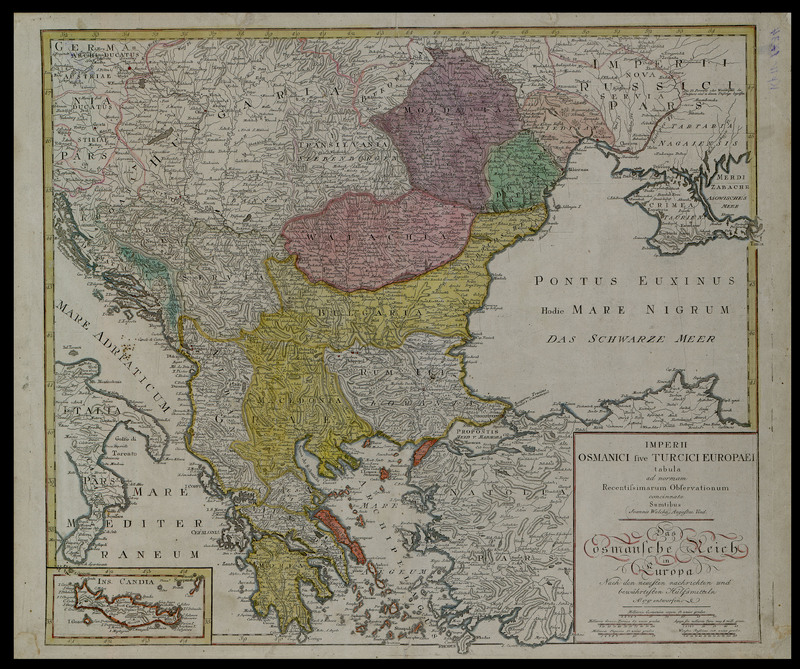 Imperii Osmanici sive Turcici Europaei tabula ad normam Recentissimarum Observationem concinnata Sumtibus joannis Walchii, Augustae Vind