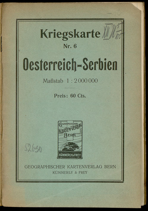 Oesterreich - Serbien. Kriegskarte Nr. 6