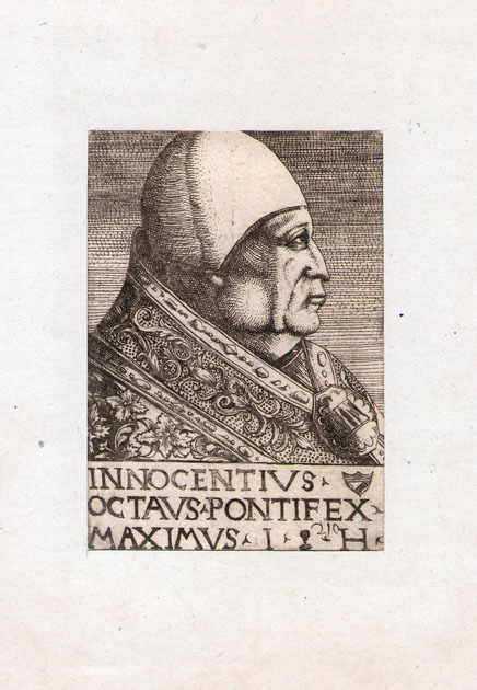 Innocentius Octaus Pontifex Maximus I. H.