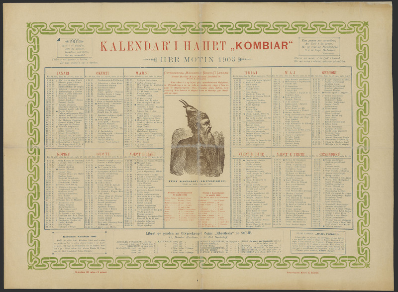 Kalendar'i Kombiar за 1903 год.