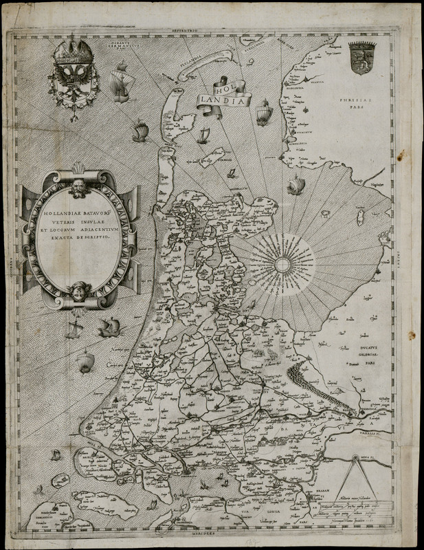 Hollandiae, Batavor Veteris Insulae Et. Locorum Adiacentium Exacta Descriptio