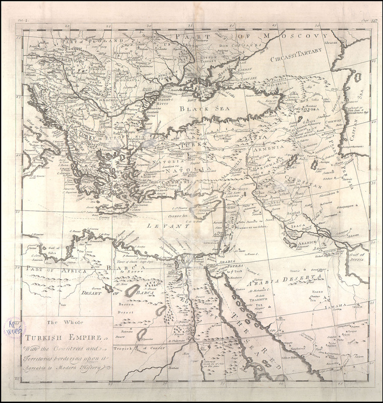The Whole Turkish Empire with the countries and terretories bordering upon it agreable to modern history