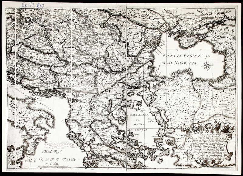 Accurate und Neueste General Land-Karten des dermahlingen Turkischen Kriegs in sich haltent des Konigreich Hungarnq Siebenburgen, Walachey, Moldau, Serbien, Romanien