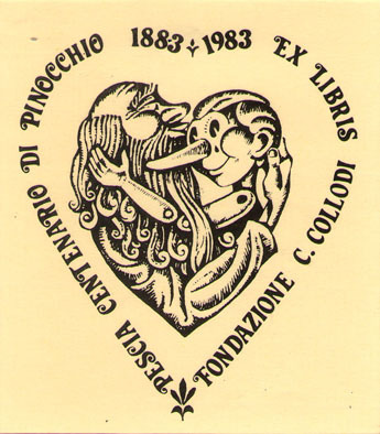 Exlibris Pescia centenario di Pinocckio 1883 - 1983